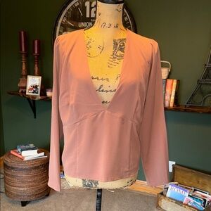 Abercrombie V-Neck Long Sleeve Blouse